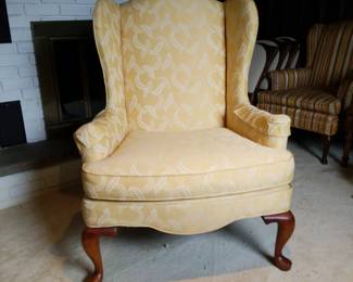Yellow Wingback Chair