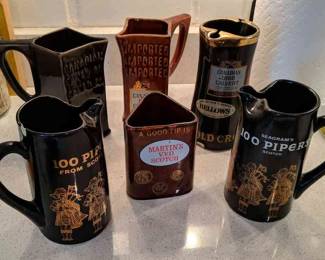 Lot Of 6 Bareare Advertising Pitchers