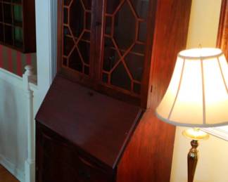 Wood Secretary with Hutch