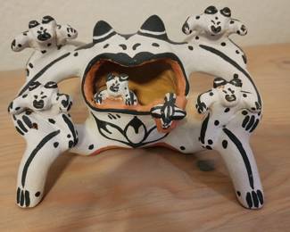 Native American Cochiti Pueblo Handmade Folk Art Figure by Martha Arquero