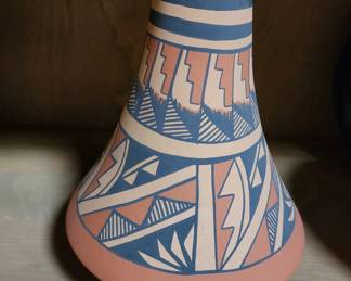  Jemez Pueblo Pottery Vase signed K. Mora