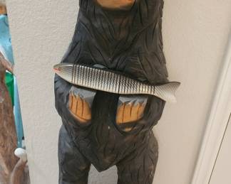 Chainsaw Carved Wood Bear 