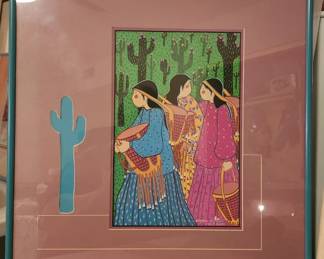 "Desert Harvest" by Virginia Stroud" Mat Design by Arizona Artists