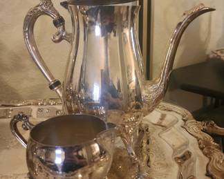Silver Plated Coffee Pot w/ Creamer
