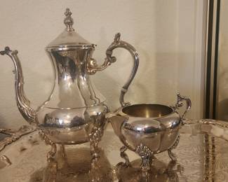 Silver Plated Coffee Pot w/ Creamer