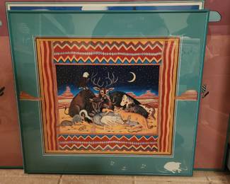 “When the Coyote Lies Down with the Lamb” by Diana Bryer & Mat Design by Christine of Santa Fe