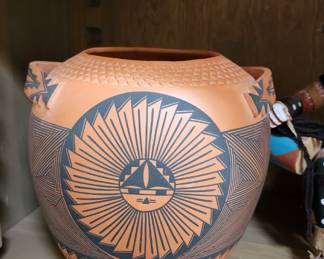 Signed Garcia Acoma New Mexico Pottery Two handle