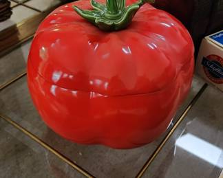 Tomato Lidded Jar Hearth and Home Designs