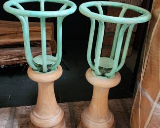 Wood & Metal Candle Stick