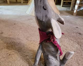 15" Navajo Folk Art metal Coyote I couldn't find a signature but it looks like the U. Porras Carved Coyotes