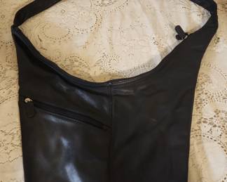 Crossbody Black Leather Satchel