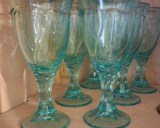Noritake Swirl - Blue  Goblets