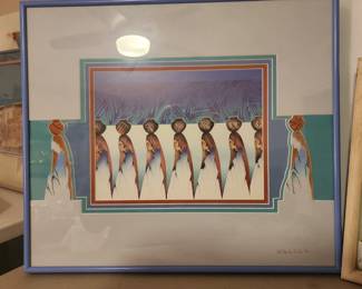 "Siete De Taos" by Amado Pena & Mat Design by Christine of Santa Fe