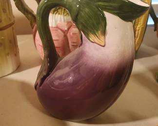 Eggplant Pitcher Monte Verde Hand Painted