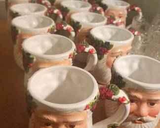 Dept 56 Peggy Toole 2001 Santa Face Head Mugs