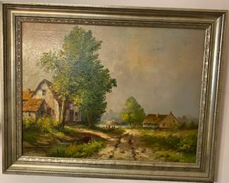 Village - Oil on canvas                                                                               Van Dorn