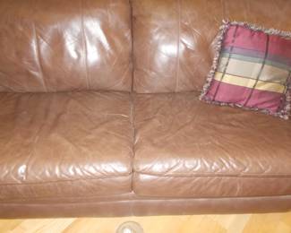 Matching leather sofa
