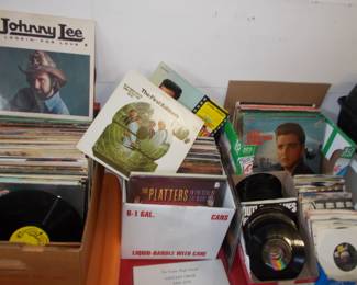 Record albums and 45s