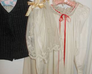 Antique Christening bonnet and other