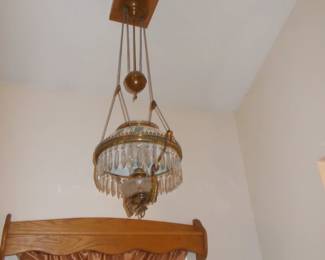 FABULOUS hanging antique light fixture  ( not for use)