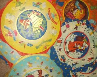 Antique paper Christmas placemats