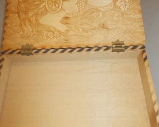 Tramp art style box   very nice