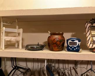 Top of closet with tablecloths