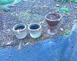 Pots outside