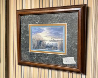 Framed under glass - matted - picture