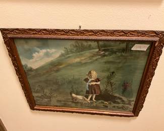 Vintage framed picture 