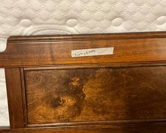 Complete King frame, mattress, box springs, rails - great condition 