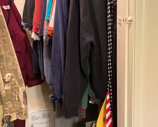 Bedroom closet - men’s clothing 