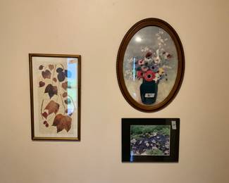 Hallway - 3  framed pictures under glass