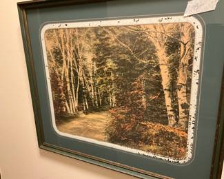 Hallway - matted, framed picture under glass 