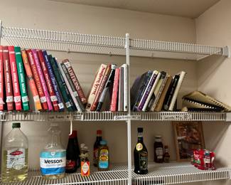 Pantry - Cookbooks on top shelf