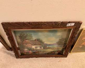 Antique frame - paintings is loose 