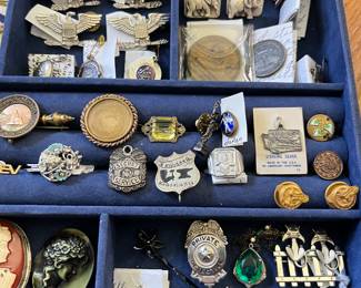 Hundreds of smalls/historical memorabilia and jewelry, including sterling and many signed/designer pieces.