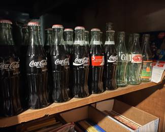 Coca-Cola bottles.