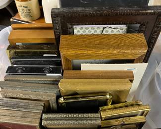 Many vintage picture frames to be sold.