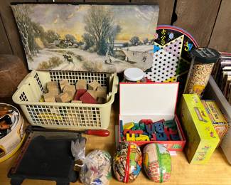 Vintage toys, games, building blocks, and more.
