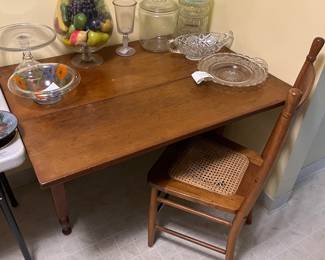 Antique drop-leaf table.