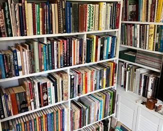 Hundreds of books to be sold. Many cookbooks, classics, Christianity/theology, etc.