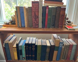 Selection of vintage/antique books.