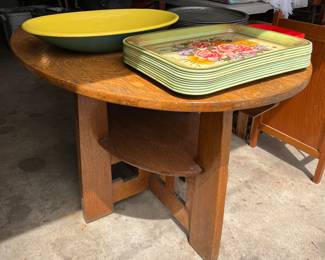 Vintage mission-style table.