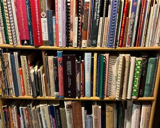 Hundreds of cookbooks to be offered for sale.