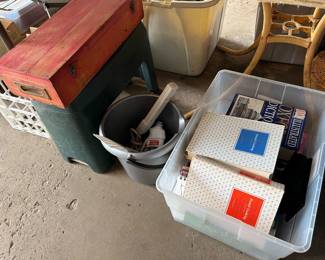 Many books, including this two-volume set of Julia Childs cookbooks.