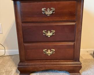 #55	"Cherry" wood side/end table. 3 drawers.	 $ 60.00 																							