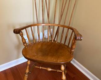 #10	Nichols & Stone windsor brace and comb backed dining armchair. 21"x19"x42"	 $ 75.00 																							
