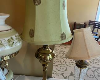 #16	Brass table lamp. 33"	 $ 35.00 																							
