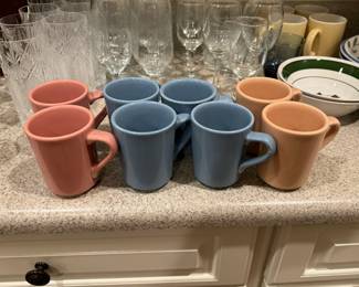 #79	8 Mugs - 4 blue, 2 yellow, 2 red	 $ 12.00 																							
